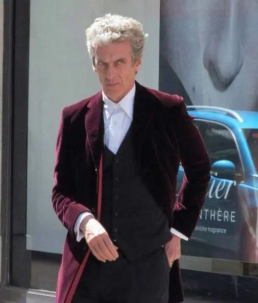 12th Doctor Who Maroon Coat Trendy Layer