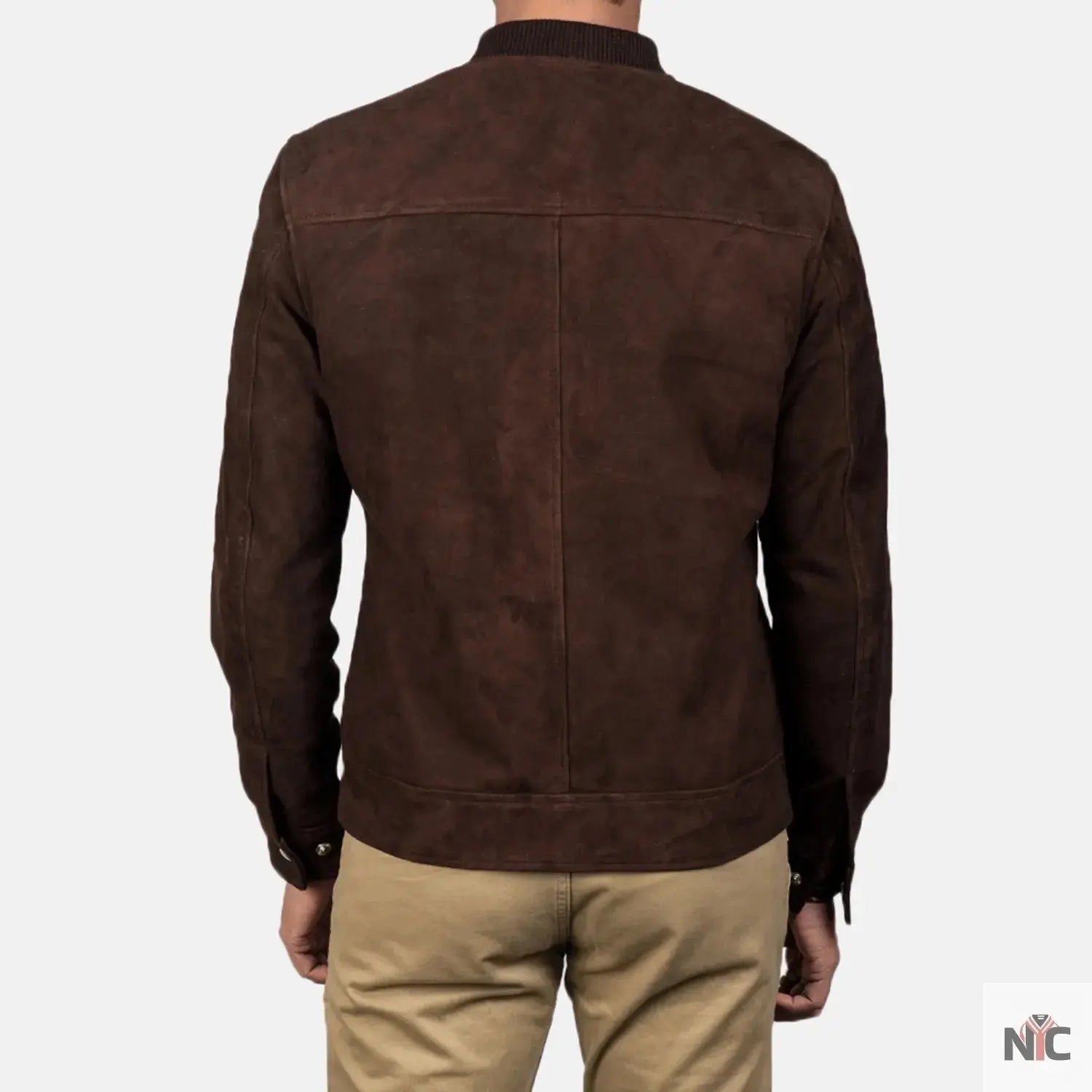 Blain Mocha Suede Bomber Jacket Trendy Layer